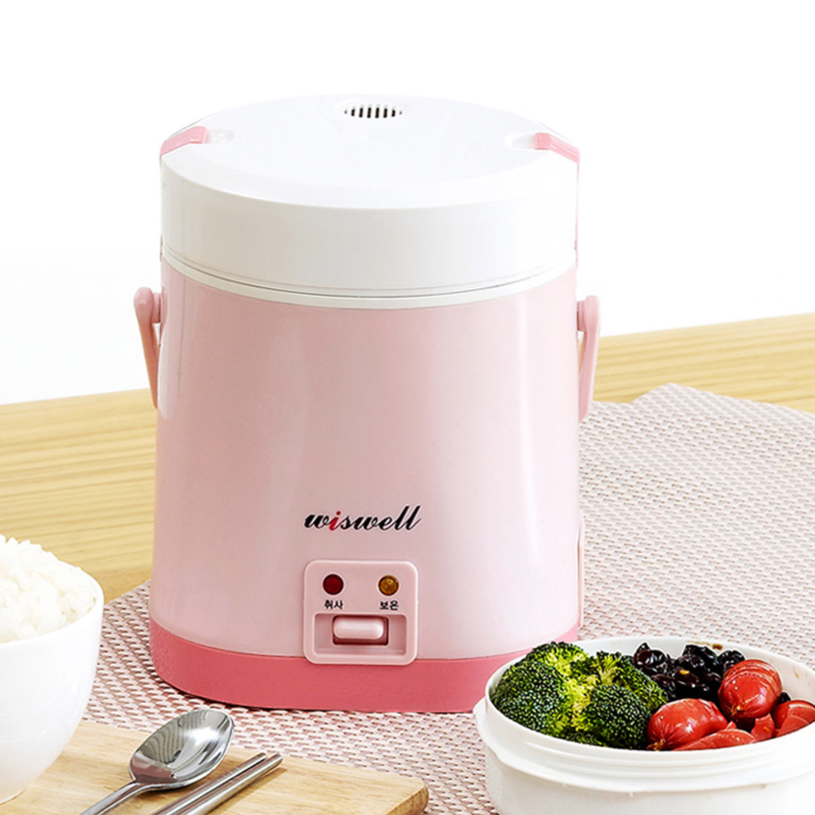 Wiswell Electric Mini Rice Cooker Bento Rapid Cooking Portable Thermal ...